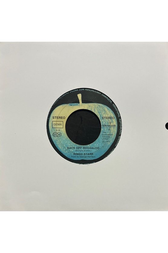 (2 Şarkılık 45lik Plak) Ringo Star Back Off Boogaloo 45lik Plak