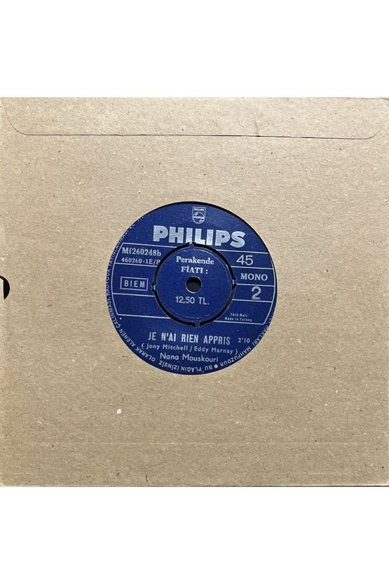 (2 Şarkılık 45lik Plak ) Nana Mouskouri Vole Vole Farandole 45lik Plak