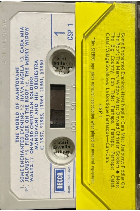(Plak Değildir KASET tir) Kaset The World Of Mantovani Kaset