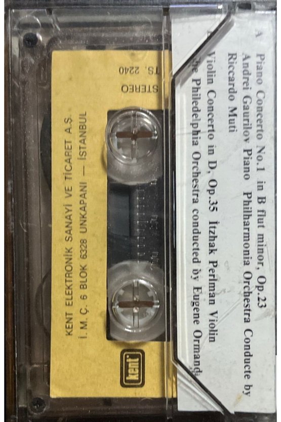 (Plak Değildir KASET tir) Kaset Tchaikovsky Piano Concerto No.1 Kaset