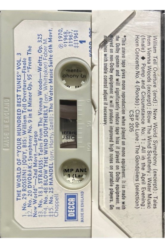 (Plak Değildir KASET tir) Kaset The World Of Your Hundred Best Tunes Vol.3 Alan Keith Kaset
