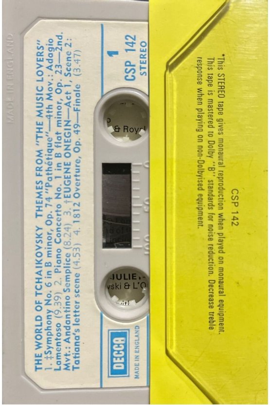 (Plak Değildir KASET tir) Kaset The World Of Tchaikovsky Kaset