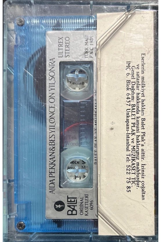 (Plak Değildir KASET tir) Kaset Ajda Pekkan Beş Yıl Önce On Yıl Sonra Kaset