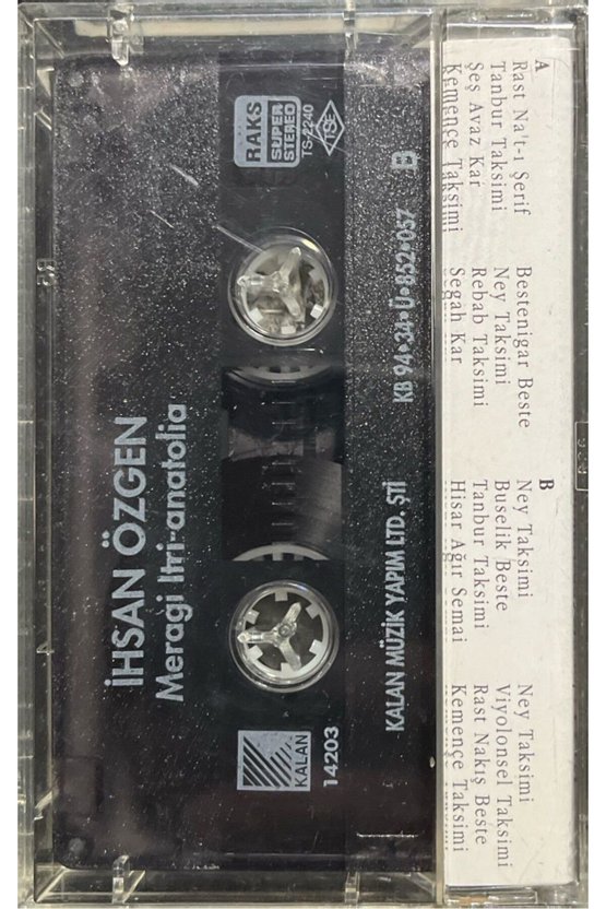 (Plak Değildir KASET tir) Kaset İhsan Özgen Anatolia Kaset