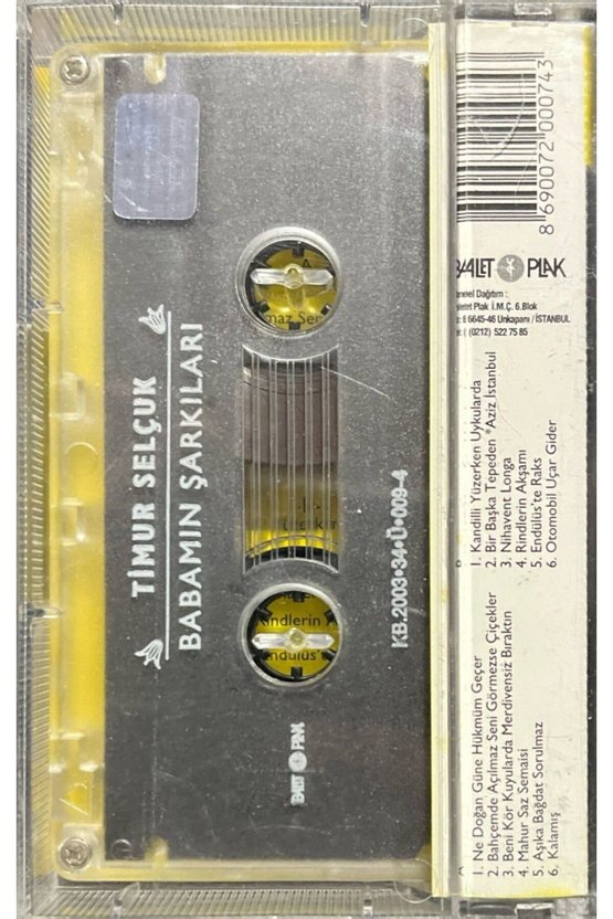 (Plak Değildir KASET tir) Kaset Timur Selçuk Babamın Şarkıları Kaset