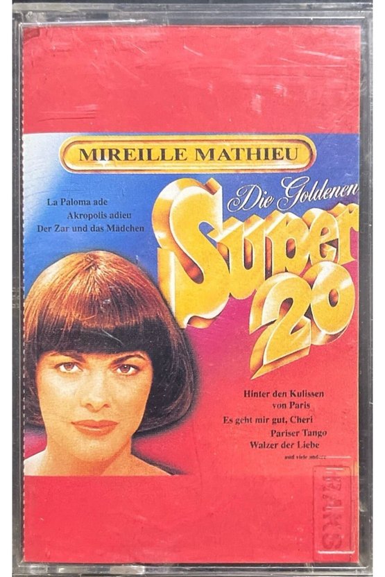 (Plak Değildir KASET tir) Kaset Mireille Mathieu Super 20 Kaset