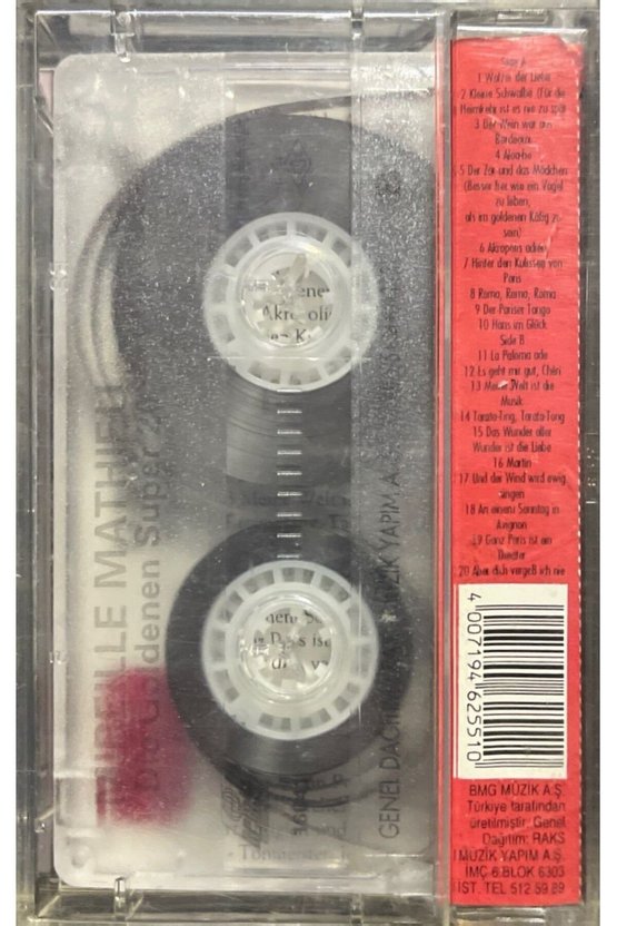 (Plak Değildir KASET tir) Kaset Mireille Mathieu Super 20 Kaset