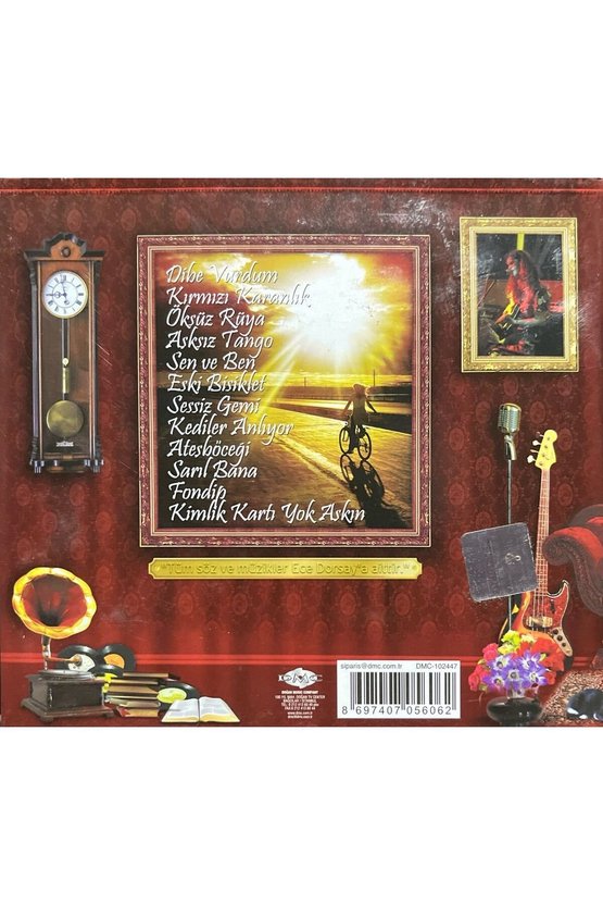 (Plak Değildir CD dir) CD Ece Dorsay Kırmızı Karanlık CD