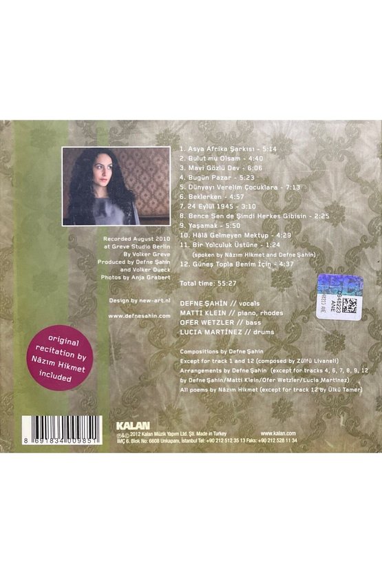 (Plak Değildir CD dir) CD Defne Şahin Yaşamak CD