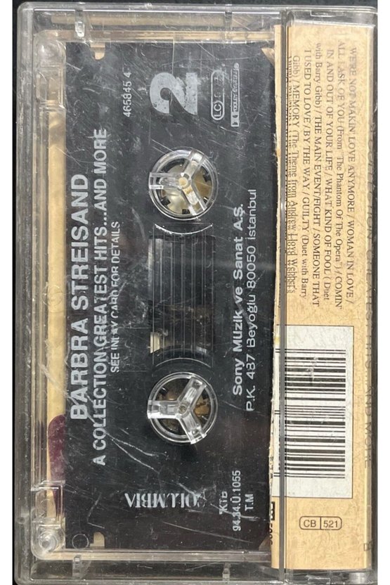 (Plak Değildir KASET tir) Kaset Barbra Streisand Greatest Hits And More Kaset