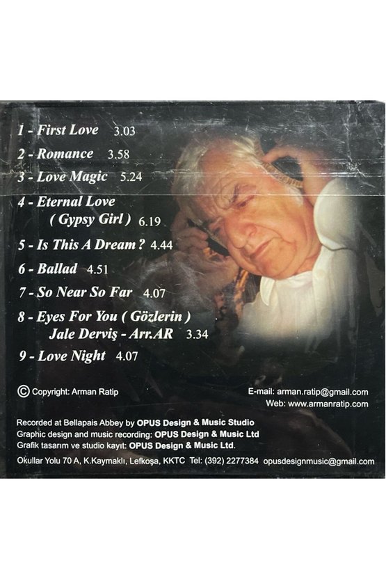 (Plak Değildir CD dir) CD Arman Ratip Aşk Melodileri II Açılmamış Jelatininde CD