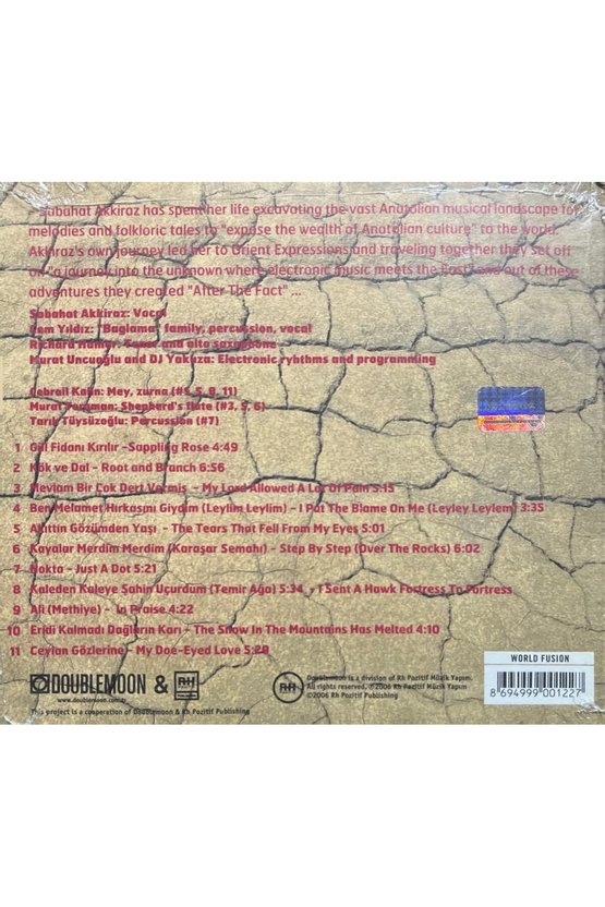 (Plak Değildir CD dir) CD Sabahat Akkiraz Orient Expressions Açılmamış Jelatininde CD