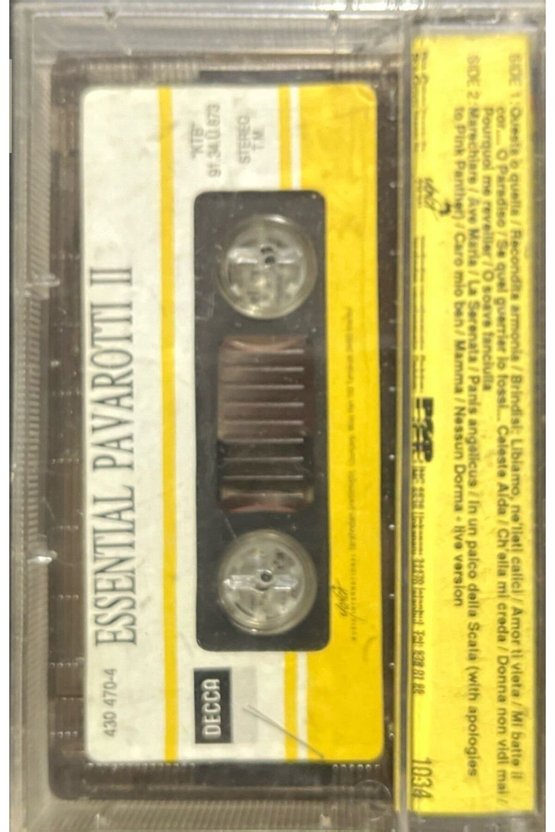 (Plak Değildir KASET tir) Kaset Essential Pavarotti II Kaset