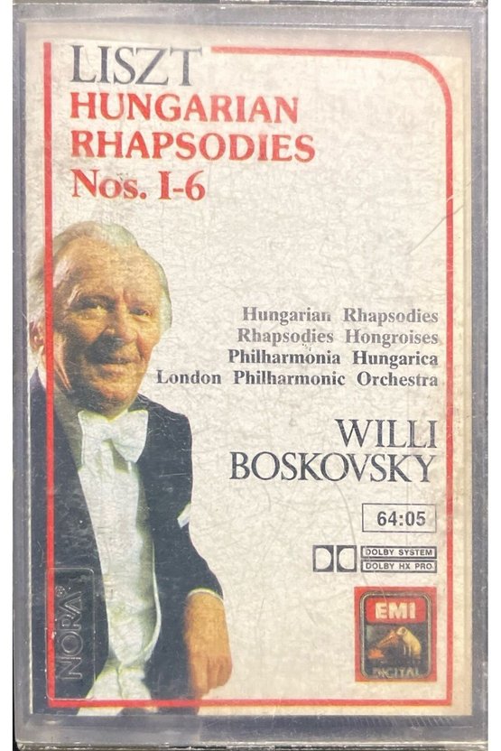 (Plak Değildir KASET tir) Kaset Liszt Hungarian Rhapsodies Nos.1-6 Kaset