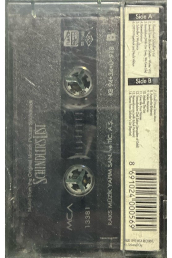 (Plak Değildir KASET tir) Kaset Schindlers List Soundtrack Kaset