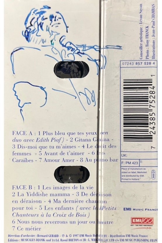 (Plak Değildir KASET tir) Kaset Charles Aznavour Plus Bleu... Kaset