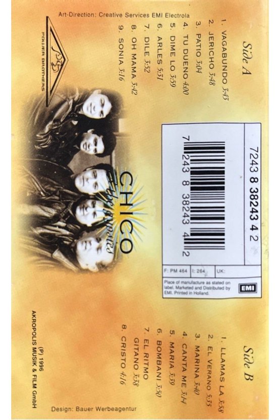 (Plak Değildir KASET tir) Kaset Vegabundo Chico e2 The Gypsies Kaset