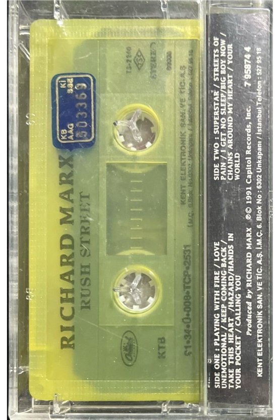 (Plak Değildir KASET tir) Kaset Richard Marx Rush Street Kaset