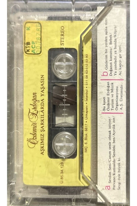 (Plak Değildir KASET tir) Kaset Özdemir Erdoğan Aşkımız Şarkılarda Yaşasın Kağıt Baskı Kaset