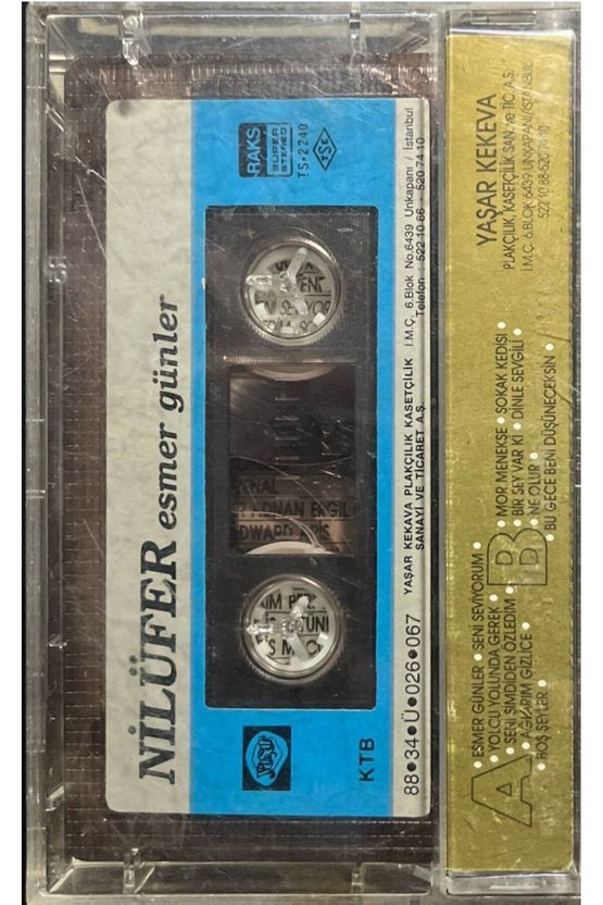 (Plak Değildir KASET tir) Kaset Nilüfer Esmer Günler Kağıt Baskı Kaset