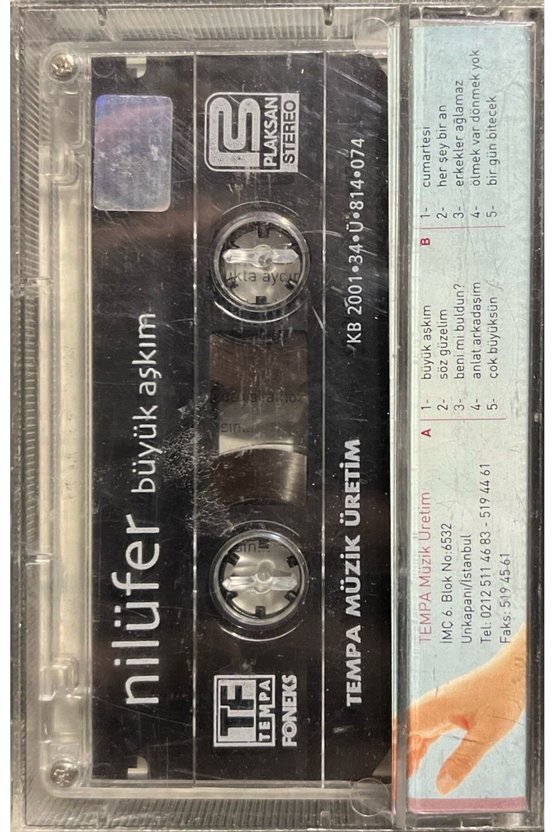 (Plak Değildir KASET tir) Kaset Nilüfer Büyük Aşkım Kaset