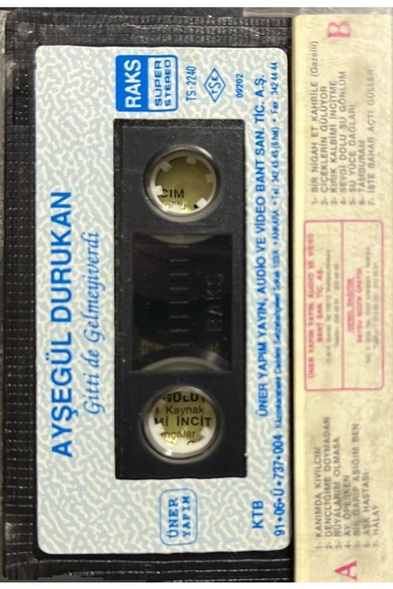 (Plak Değildir KASET tir) Kaset Ayşegül Durukan Bir Garip Aşığım Kaset