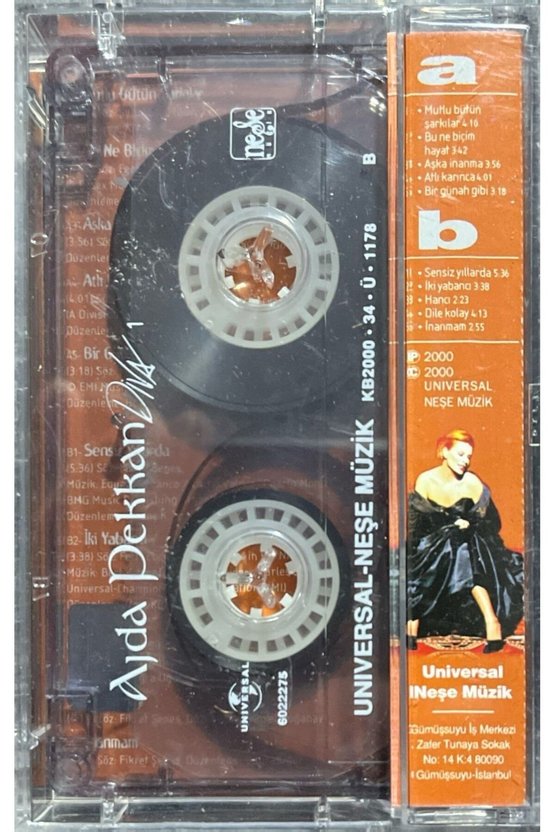 (Plak Değildir KASET tir) Kaset Ajda Pekkan Diva 1-2 Çift Kaset