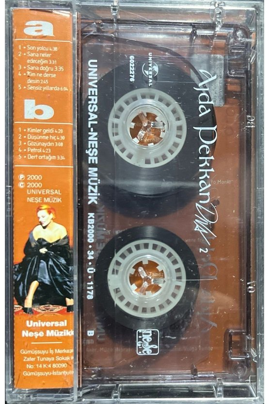 (Plak Değildir KASET tir) Kaset Ajda Pekkan Diva 1-2 Çift Kaset