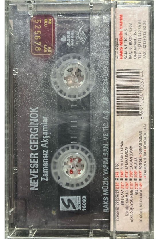 (Plak Değildir KASET tir) Kaset Neveser Gerginok Zamansız Akşamlar Kaset