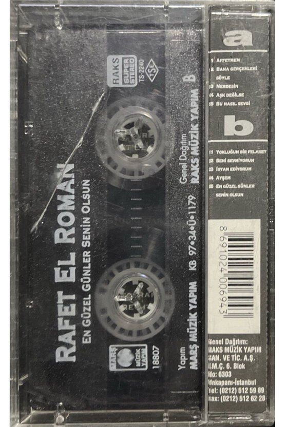 (Plak Değildir KASET tir) Kaset Rafet El Roman En Güzel Günler Senin Olsun Kaset