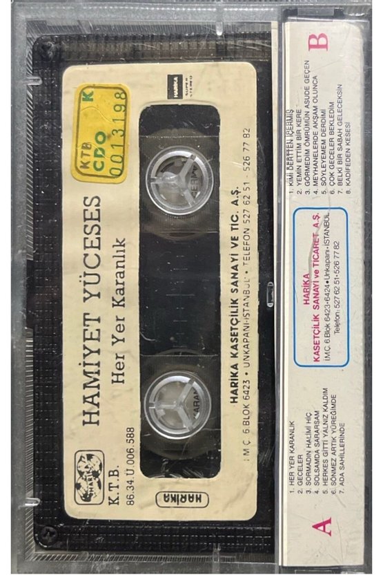 (Plak Değildir KASET tir) Kaset Hamiyet Yüceses Her Yer Karanlık Kağıt Baskı Kaset