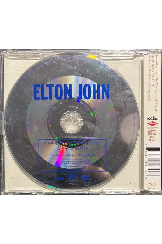 (Plak Değildir CD dir) CD Elton John Something About The Way Maxi Single CD