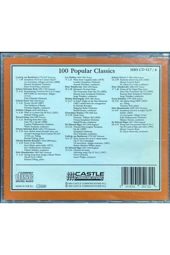 (Plak Değildir CD dir) CD 100 Populer Classics Volume Four CD