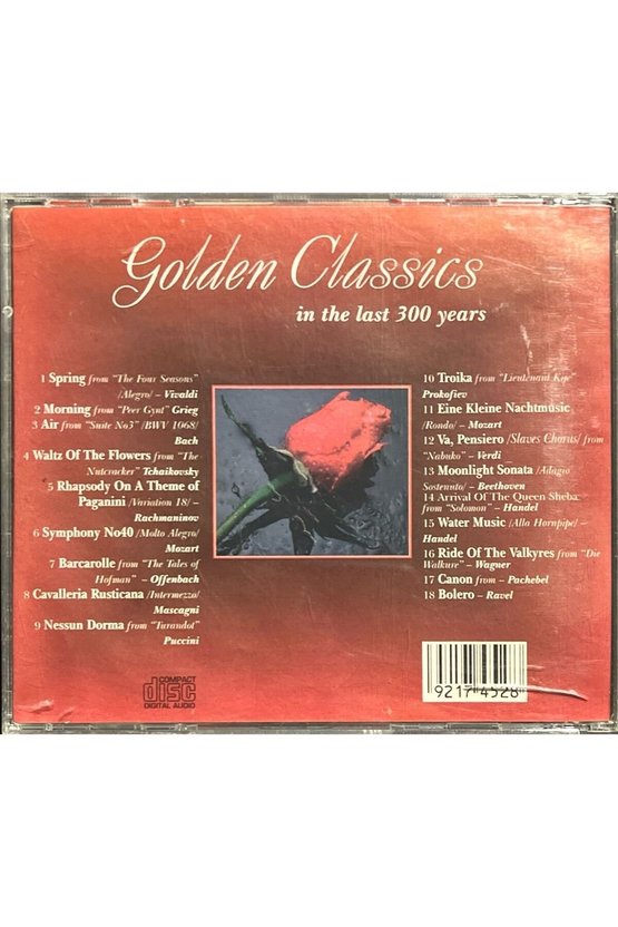 (Plak Değildir CD dir) CD Golden Classisc In The Last 300 Years CD
