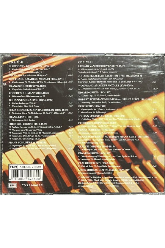 (Plak Değildir CD dir) CD Piano Classics Double CD