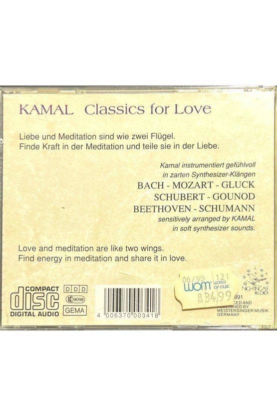 (Plak Değildir CD dir) CD Kamal Classics For Love CD