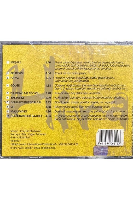 (Plak Değildir CD dir) CD Ali İsmet Öztürk Hira Volume 1 Açılmamış Jelatininde CD