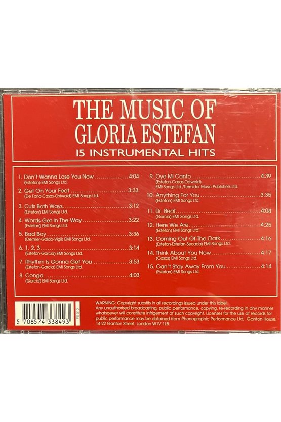 (Plak Değildir CD dir) CD The Music Of Gloria Estefan CD