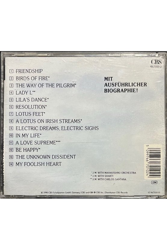 (Plak Değildir CD dir) CD John McLaughlin Greatest Hits CD