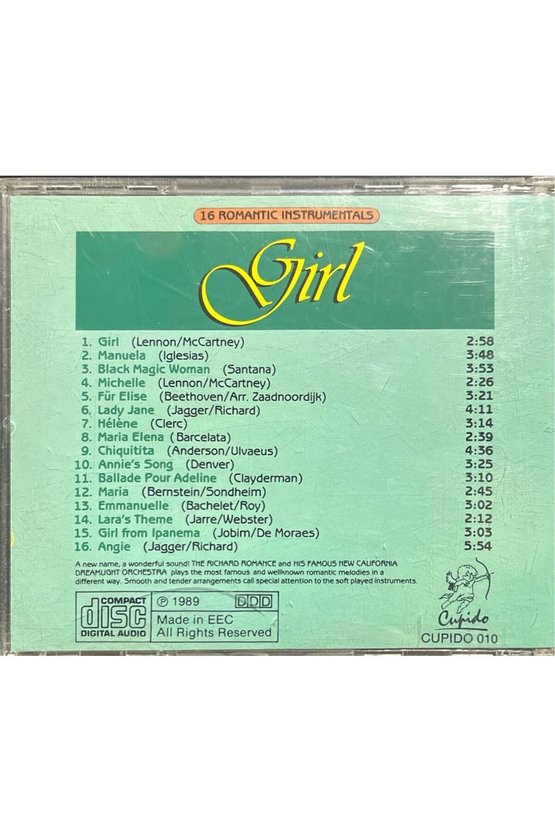 (Plak Değildir CD dir) CD 16 Romantic Instrumentals Girl CD