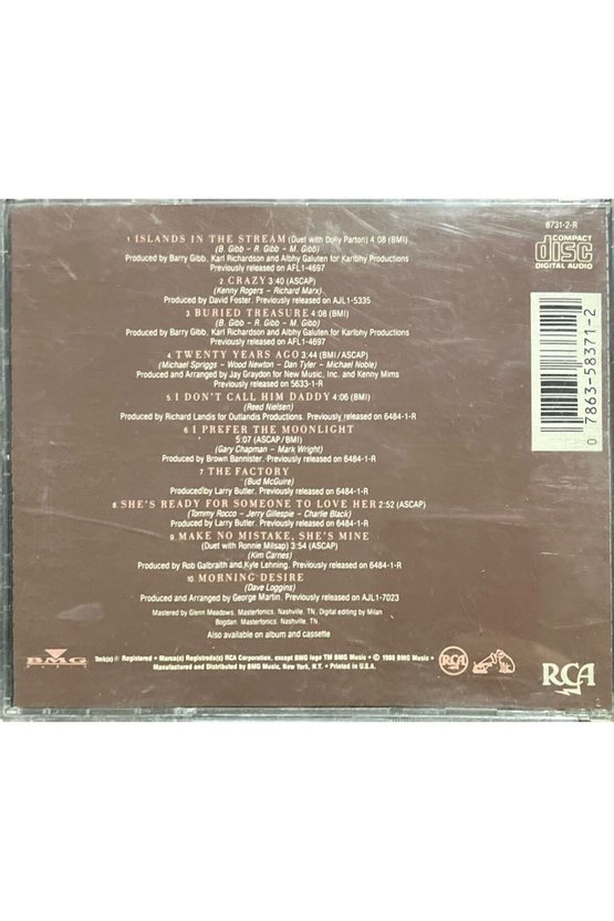 (Plak Değildir CD dir) CD Kenny Rogers Greatest Hits CD