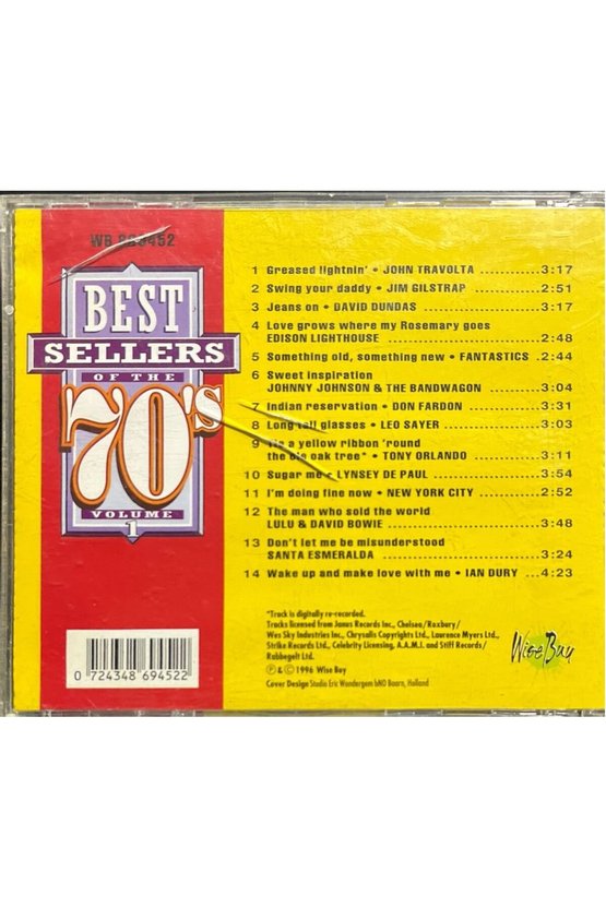 (Plak Değildir CD dir) CD Best Sellers Of The 70s Volume 1 CD