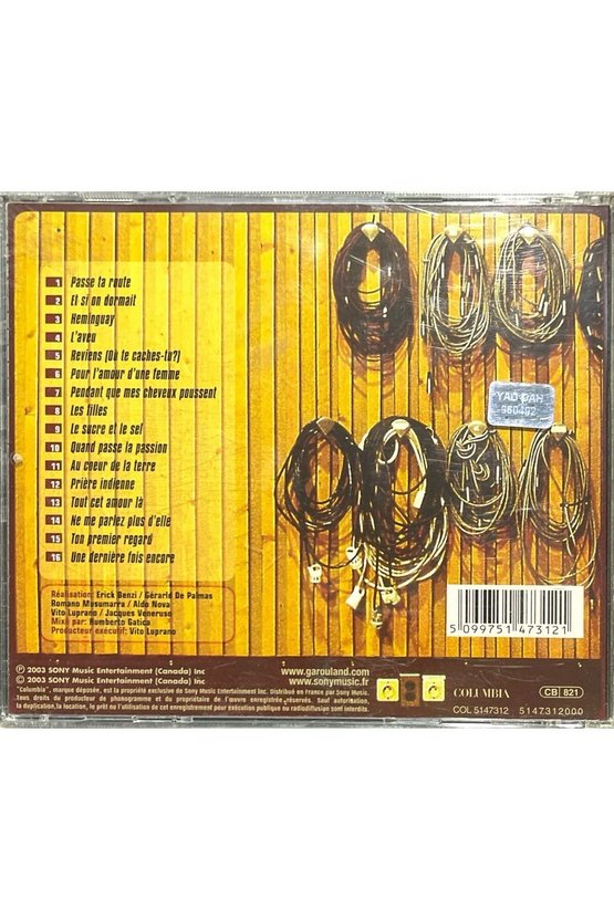 (Plak Değildir CD dir) CD Garou Reviens CD