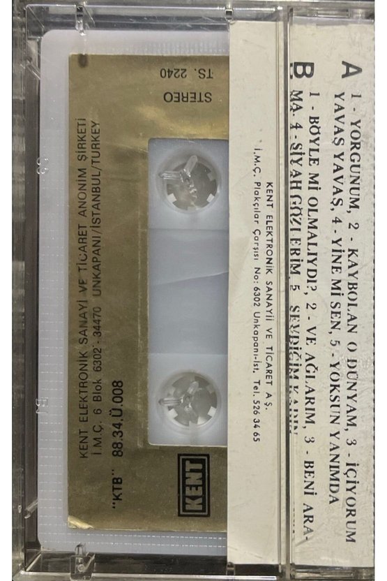 Kaset Tanju Okan Yorgunum Kağıt Baskı Kaset