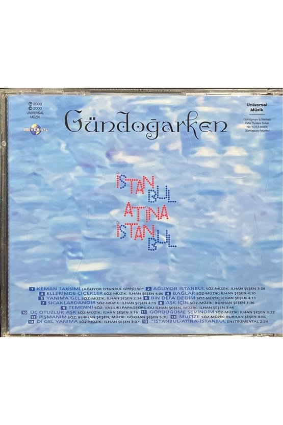 (Plak Değildir CD dir) CD Grup Gündoğarken İstanbul Atina İstanbul CD