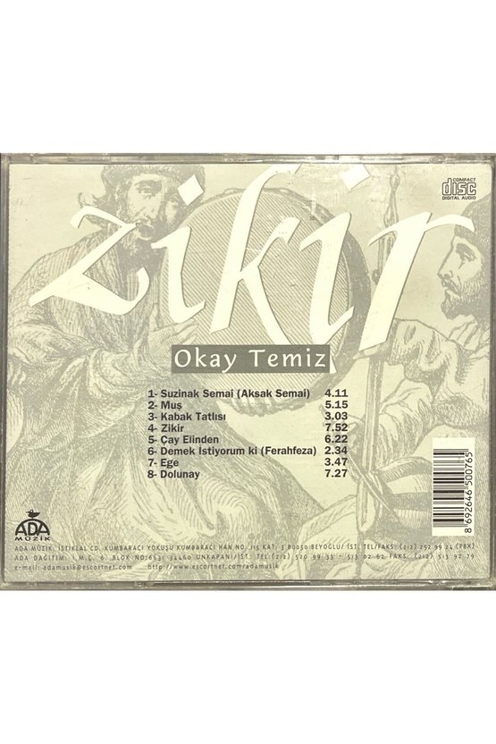 (Plak Değildir CD dir) CD Okay Temiz Zikir CD