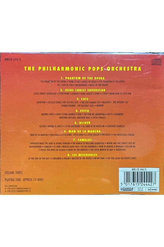 (Plak Değildir CD dir) CD Broadway To Hollywood Volume Three CD