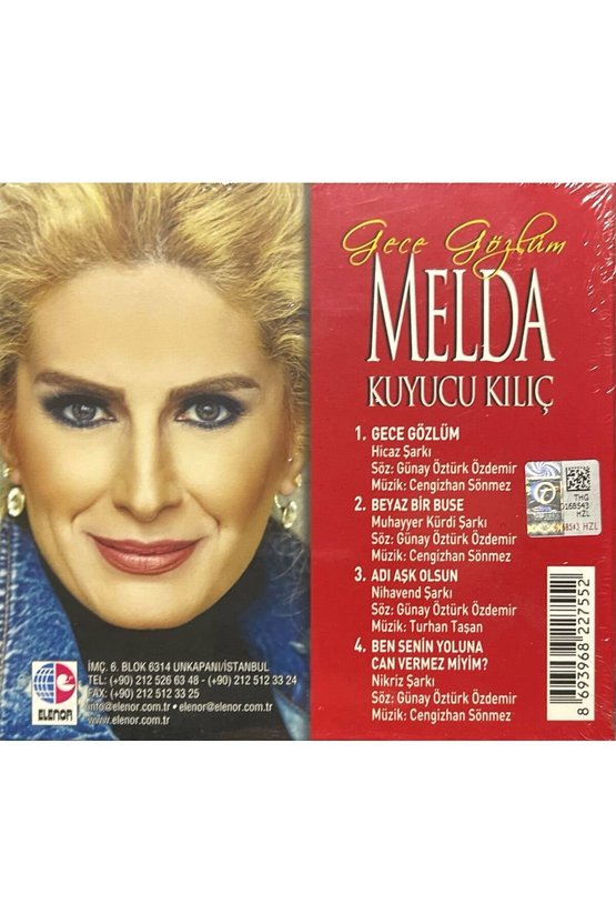 CD Melda Kuyucu Kılıç Gece Gözlüm Açılmamış Jelatininde CD