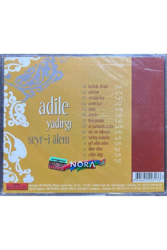 CD Adile Yadırgı Seyr-i Alem Açılmamış Jelatininde CD