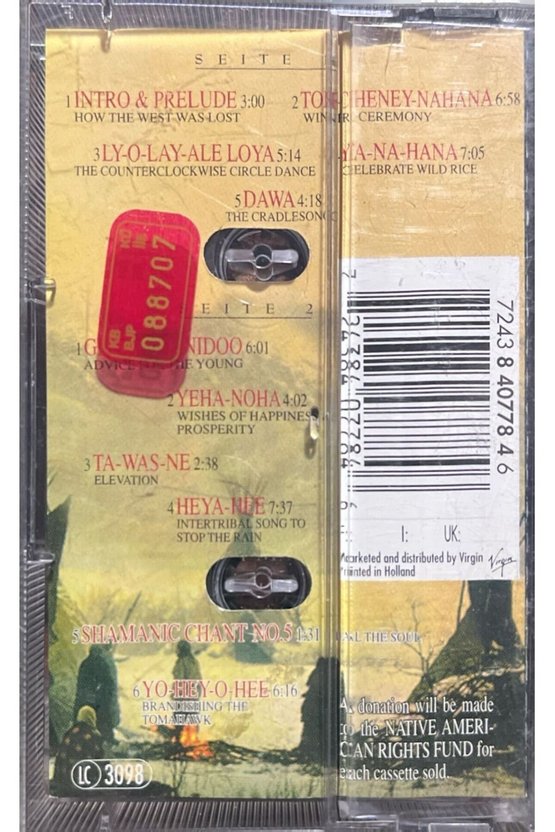 Kaset Indians Sacred Spirit Kaset